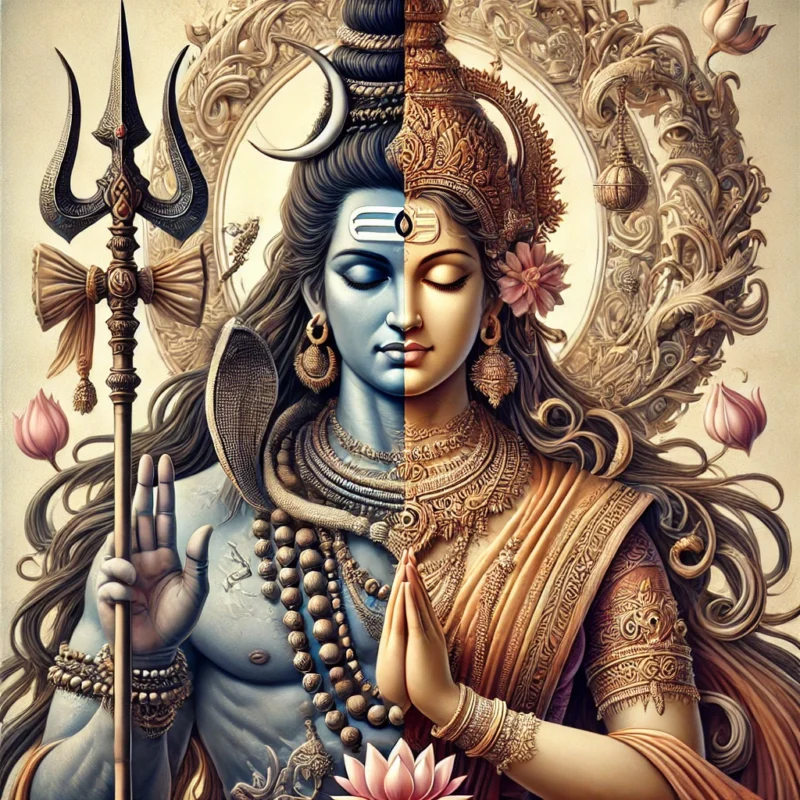 Ardhanarishvara, the form of Lord Shiva that is half male and half female