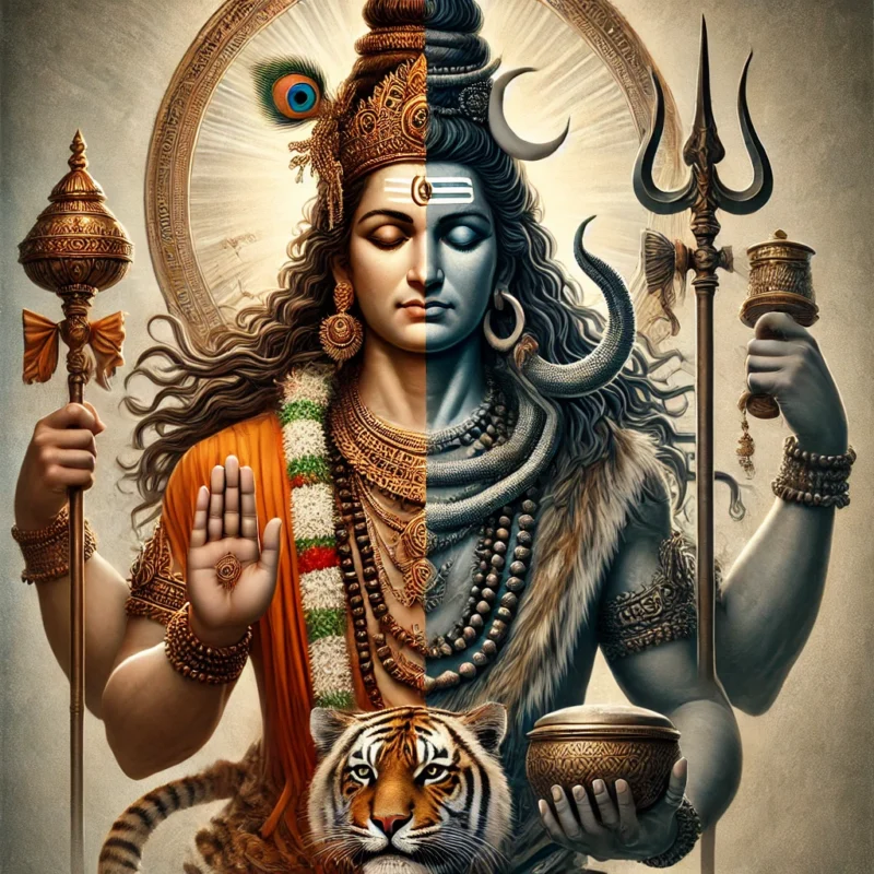 Harihara, the combined form of Lord Shiva and Lord Vishnu