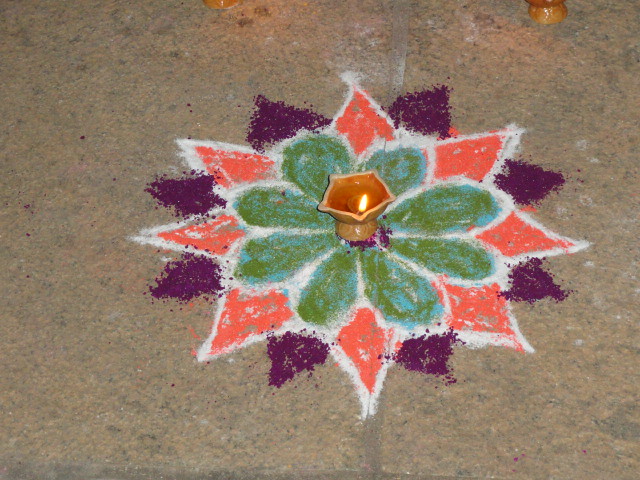 navratri rangoli easy