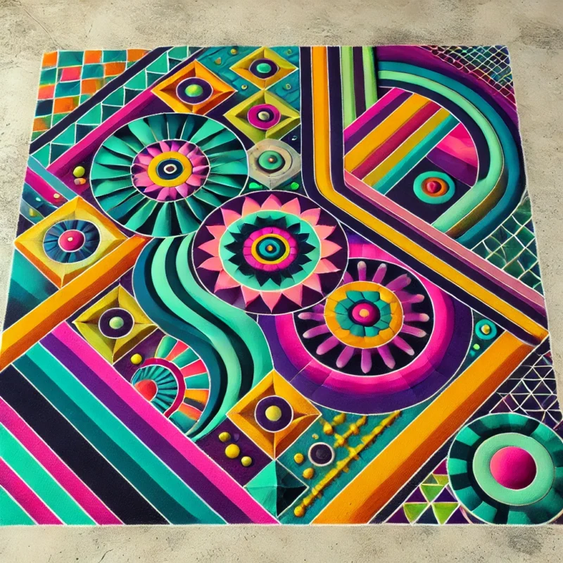 unique multi colour rangoli